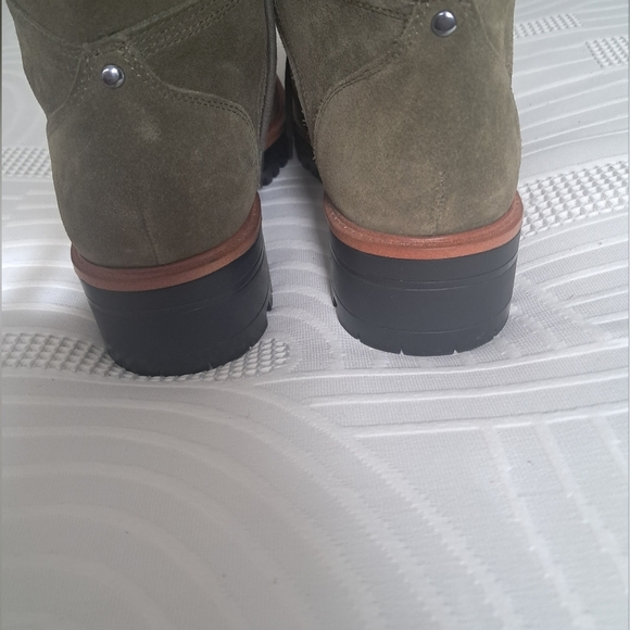 Marc Fisher Green Suede Boots with High-Top Design - Picture 8 of 11
